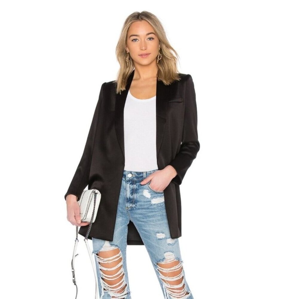 Alice + Olivia Black Jace Oversized Blazer Size Medium